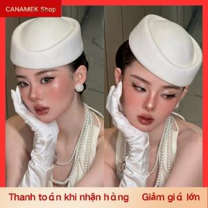 CS Mũ beret Mũ hãng hàng không tiếp viên hàng không mũ cổ điển mũ đen phẳng đầu mũ tóc Clip Phụ kiện tóc