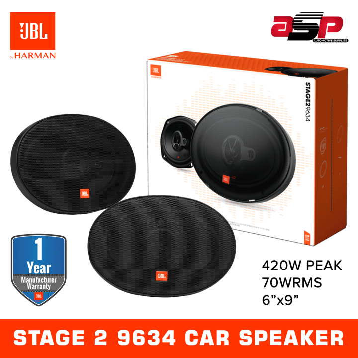 JBL Stage 2 9634 Car Speakers 6x9" Coax 3-Way 70W RMS 4ohms | Lazada PH