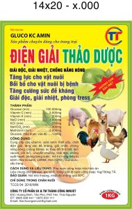 ĐIỆN GIẢI THẢO DƯỢC cho gà heo 1kg (có 5 gói 200g). gluco kc chống nóng bù nước cho chó mèo lợn gà vịt trâu bò dê. Thú Y Trường Thịnh