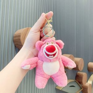 RUNDTY Fashion Kawaii Car Accessory Girl Gift Plush Key Ring Cute Doll Bag Pendant Schoolbag Pendant Girls Key Chain Korean Style Key Chain