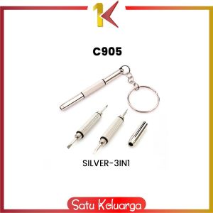 SK-C905 Gantungan Kunci Obeng 3IN1 Obeng Mini Serbaguna / Screwdriver Obeng Multifungsi Plusminus