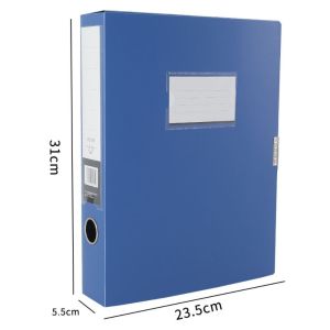 COVIEEZB Dày Bìa hồ sơ A4 Nhựa PP Xanh dương đen Hộp đựng giấy Đơn giản Chống bụi Hộp đựng tài liệu Văn phòng