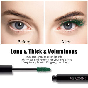 VERONNI 5-Color Mascara Set - 24H Waterproof & Smudge-Proof Curl Lengthening & Voluminous with One Stroke Z-Shaped Brush for Beginners