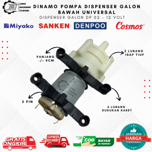 DINAMO POMPA DISPENSER GALON BAWAH MULTI DP 02 - 12 VOLT SHARP SANKEN DENPOO MIYAKO COSMOS POLYTRON