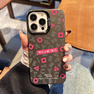 เคส MrHaHa สำหรับ OPPO A18 A38 A17 A16 A15 A58 A57 A54 A53 A94 A93 A7 A3S A5S OPPO Reno 5 5 5G การ์ตูนปลาหมึกเกมปลาหมึกกรอบเลนส์ป้องกันเคสโทรศัพท์หล่นฝาหลังป้องกัน