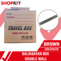 ShopRYT Balikbayan Box Travel Box Corrugated Double Wall 20x20x20 inches Brown. 
