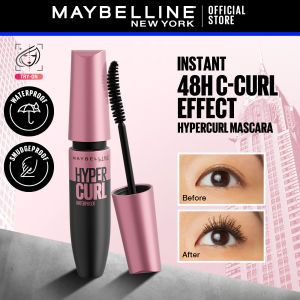 Maybelline Hypercurl Mascara - 48HR Curl Power Waterproof Smudge Proof Long lasting Power-lifting wand