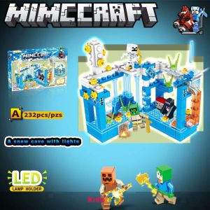 Mainan Minecraft Blocks LED Minicraft Mainan Balok 3D Puzzle Susun Edukasi Mainan 6/7/8 tahun