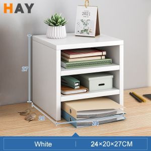 Desk Organizer Rack Monitor Stand White Computer Monitor Screen Shelf Computer Rack Keyboard Storage Tray Rack Desktop Laptop Stand Desktop Rack