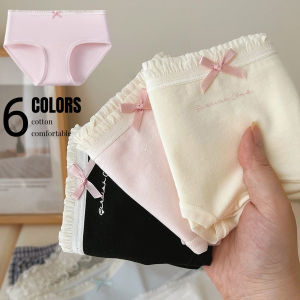 Whitgo Comfortable Cotton Panties For Girls Breathable Underwear Seamless Female Panties Wave Edge Lingerie