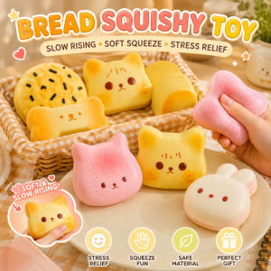 Bread Squishy Toy Slow Rising Soft Squeeze Stress Relief Sensory Fidget Gift for Kids Adults
