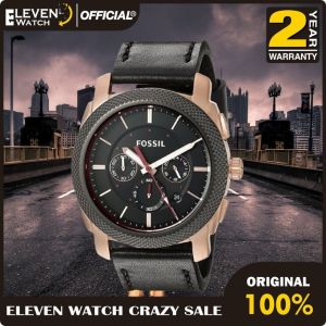 [Promo] Jam Tangan Pria FS 5120 / FS5120 Machine Chronograph Black Dial Black Leather Strap Original Garansi 2 Tahun [✔COD][100% Authentic]