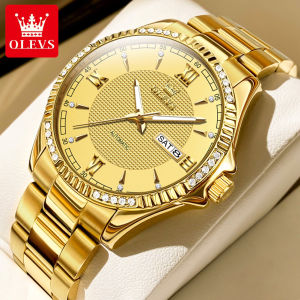 OLEVS Automatic Watch For Men Waterproof Original Fashion Luxury Stainless Steel Switzerland Mechanical Movement Dual Calendar Luminous