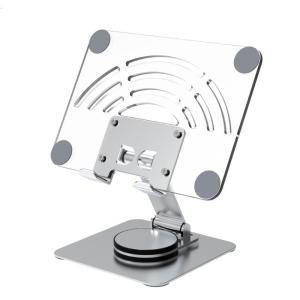 Portable Aluminum Tablet Stand Foldable Design 360 degree Rotating Base Compatibles 12.9Inch Pad