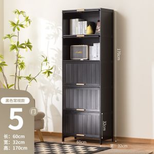 Bamboo storage rack multilayer Landing combination Back against the wall shelf Wood Bookshelf