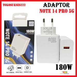 Batok Adaptor Charger 180W For RDM NOTE 14 PRO 5G Adapter Kepala Casan Hp Universal Support Fast Charging