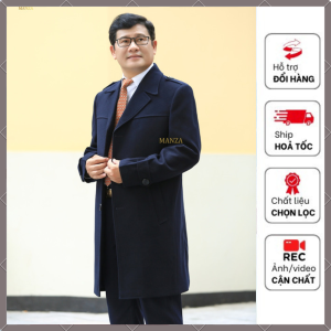 Măng Tô Nam Dáng Dài Áo Mangto Dạ Nam Trung Niên Cao Cấp Chất Liệu Dạ Lông Cừu Nhập Khẩu