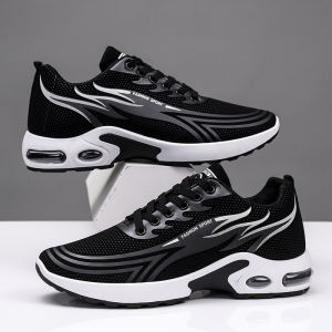 Mens Shoes Air Cushion Sport Shoes Mesh Breathable Lace-up Running shoes For Men Korean version Light casual Walking Sneakers