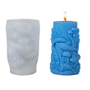 Sinh vật biển chủ đề khuôn silicon cho nhựa Epoxy làm xà phòng sô cô la dập nổi xi lanh khuôn silicon S