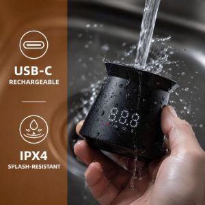 BLACKON Waterproof Coffee Mini Scale High Precision Portable Measuring Cup Scale Coffee Bean Scale IPX 4 Electronic Coffee Scale Home