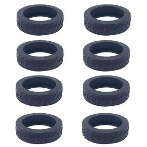 🇸🇬 [In Stock] 8Pcs Luggage Wheel Cover Rubber Ring Flexible Luggage Caster Shoes Ring Elastic Diameter 42 mm Travel Luggage Suitcase Accessories