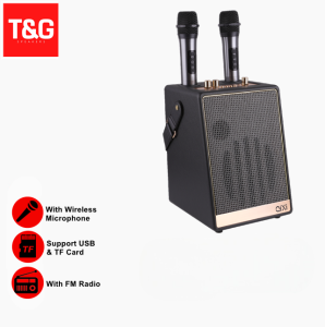 SK-2050 Bluetooth Karaoke Speaker 3D Surround Sound Heavy Bass with Two Wireless Microphone