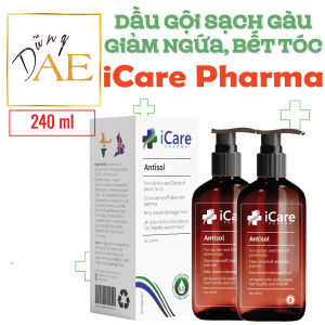 Dầu Gội iCare Pharma Antisol Làm Sạch Gàu Giảm Ngứa Và Bết Tóc 240mL