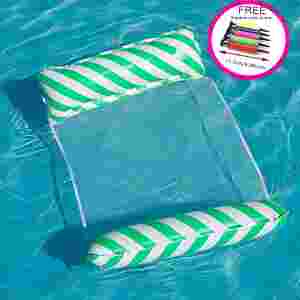 Floating Water Hammock Float Lounger Floating Toys Inflatable Floating Bed Chair Swimming Pool