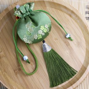 FOUNDTWO Retro Pattern Plum Flower Sachet Dragon Boat Festival Bag Jewelry Packaging Chinese Style Sachet Fashion Brocade Jewelry Storage Bag Bedroom Decoration