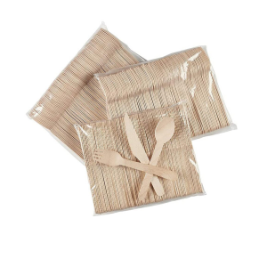 100pcs/pack 14cm Disposable Wooden Tableware Can Degrade Wooden Tableware Spoon/Fork/Spork/Knife