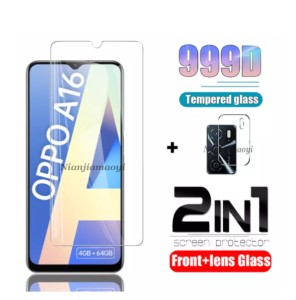 2in1 For OPPO A16 A15 A15s 2021 Glass Camera Lens Protector + 9H Tempered glass Full Screen Protective For oppoa16 a 16 15 oppoa15 full cover protective Film