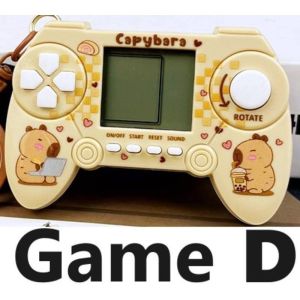 Outdoor Cartoon Game Console Casual Toy Key Ring Cute Capybara Cartoon Bag Pendant Game Console Key Chain For Kids Boys Girls