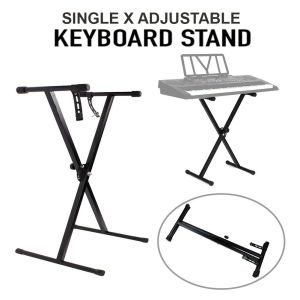RIXTON X-Shaped Folding Piano Stand Portable Keyboard Stand Metal Stand 54/61/76 Piano with chair