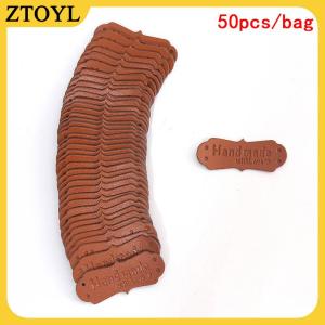 ZTOYL 50 cái thẻ da PU làm thủ công với nhãn tình yêu thẻ dệt kim Tự Làm Thủ Công may vá
