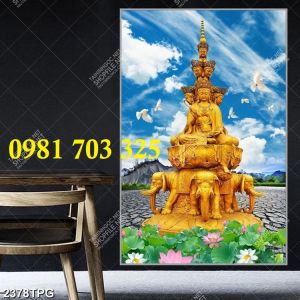 Tranh gạch 3d Phật ca mâu ni