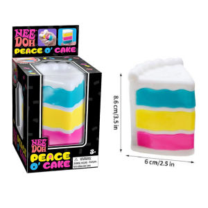 【Needoh Peace Cake】Schylling Sensory Fidget Toy NeeDoh Series Cake Squishy Toy Stress Reliever Fidget SEN Toy nee doh Squishy Stress Relief Fidget Toy Soft Squeeze Toy Boy Girl Toy for kids