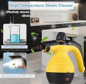 Handheld Steam Cleaner 350ml High Temperature Powerful Steam Jet Cleaner for Kitchen Grease Hood Car Sofa Bathroom