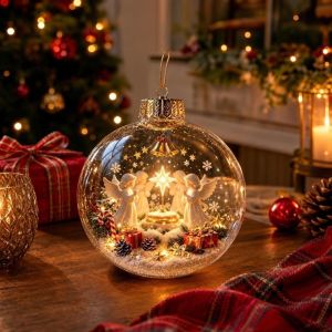 OWMXZL 8cm Đồ trang trí Giáng sinh Acrylic Trong suốt Đồ trang trí treo Giáng sinh Lấp lánh Tự làm pha lê người tuyết Trang trí Giáng sinh