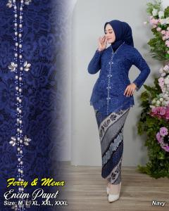 Kebaya Modern Wanita Pesta Mewah Terbaru Encim Brokat Payet Mutiara untuk Wisuda-Kondangan
