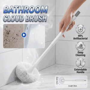 Long Handle Cloud Shape Bathroom Cleaning Brush Multi-Function Gap Brush Soft Bristle Non Scratch Cleaning Brush for Bathtubs Floors