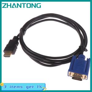 ZHANTONG 1 Piece For HDTV HD LCD 1 1.5 3 5M 1080P HDMI-compatible To VGA Male Cable Adapter Lead For Connecting Computer TV Projectors FC