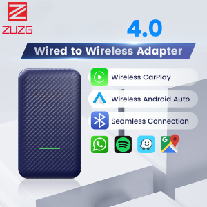 ZUZG 4.0 Wireless CarPlay Adapter-Android Auto Wireless Adapter Only for Built-in Wired CarPlay Car for Android Phones and iPhones iOS Wired CarPlay to Wireless Android Auto & Wireless CarPlay