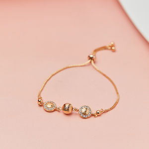 Y188 Gelang Serut Titanium Anti Karat Permata Gelang Titanium Rantai Wanita Korea