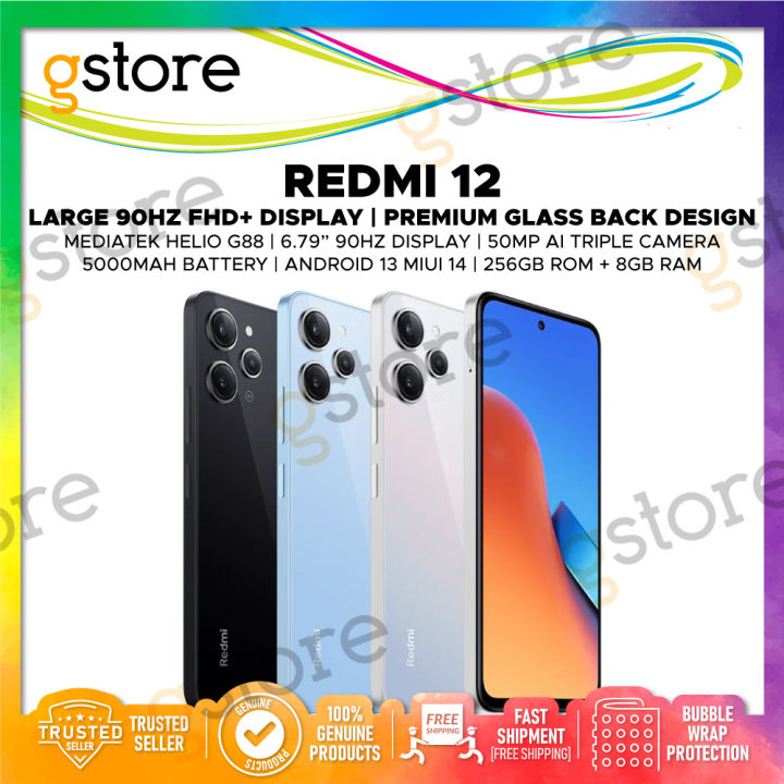 Malaysia Set] Redmi 12 (256GB ROM, 8GB RAM) 1 Year Xiaomi Malaysia Warranty