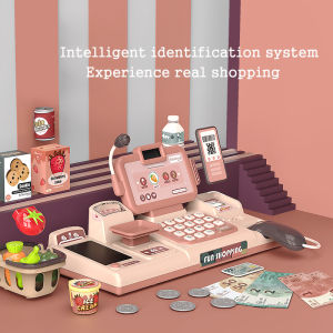PRETEND PLAY TOY INTELLIGENT SIMULATION CASH REGISTER TOY WITH VOICE RECOGNITION MUSIC CALCULATOR FOR KIDS GIFT