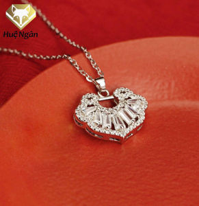 Dây chuyền bạc 925 Huệ Ngân - Trái tim đính đá xinh xắn DC1987