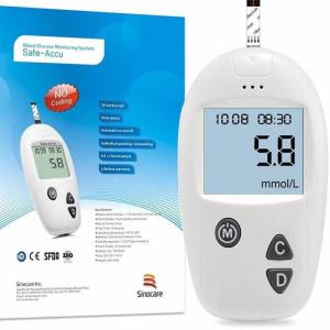Máy Đo Đường Huyết Sinocare Safe Accu Gồm 50 Que Và 50 Kim chọn đơn vị Mg hoặc Mmol