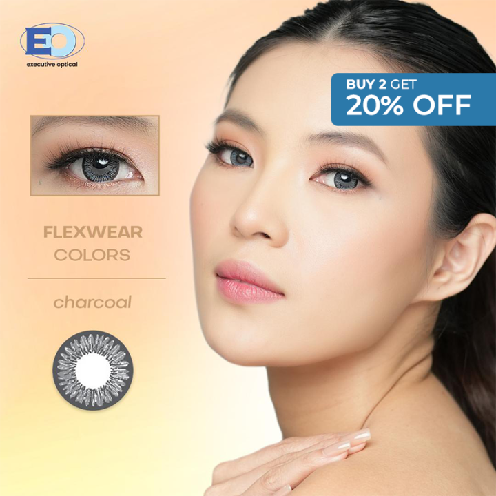 Eo Flexwear Colors Colored Contact Lens Charcoal Good For 3 Months Lazada Ph 1721