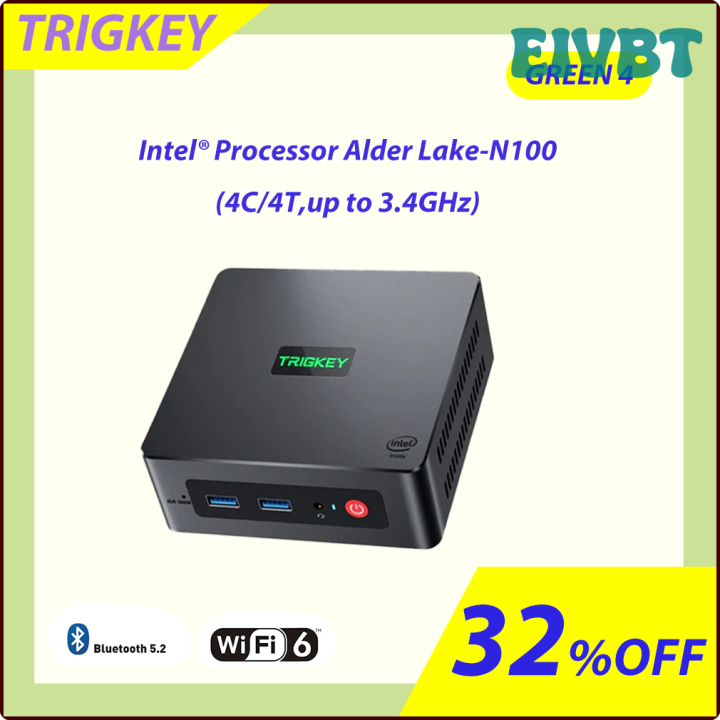 TRIGKEY G4 Mini PC 16GB DDR4 500GB N100 TRIGKEY Green G4 Mini PC