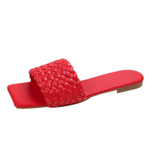 Free Shipping WomenS Summer Slippers Featuring A Single-Strap Woven Design Lightweight And Suitable For Outdoor Wear Korean-Style Easy-To-Wear And Ideal For The Beach